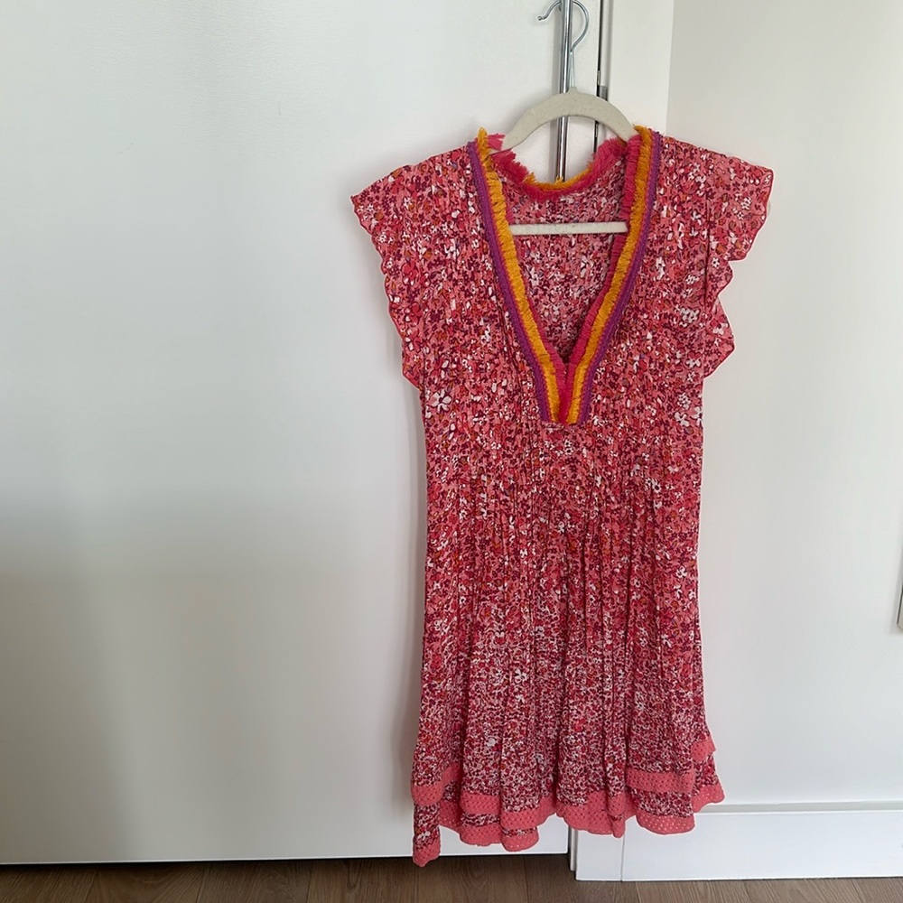 Poupette St Barth Pink and Orange Sasha Dress
